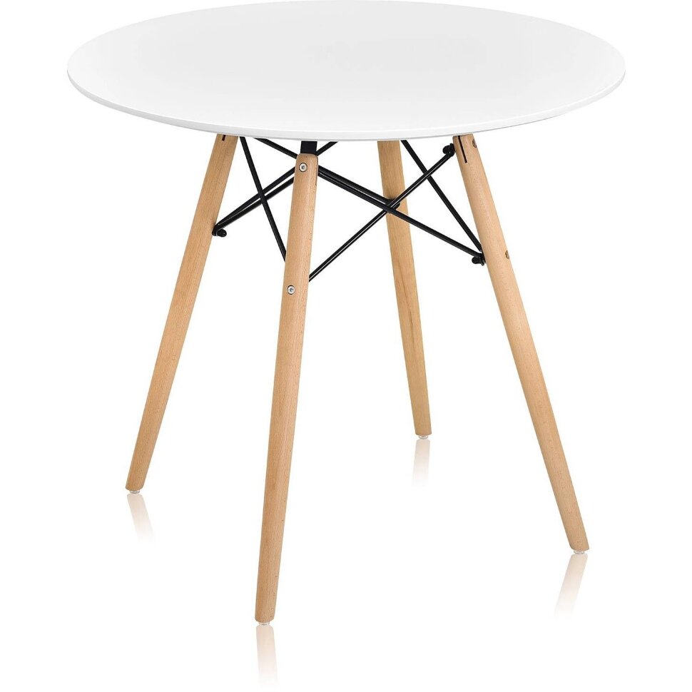 Стол обеденный Stool Group DSW 80, белый столешница МДФ ножки массив дерева Стол обеденный Stool Group DSW 80, белый столешница МДФ ножки массив дерева
