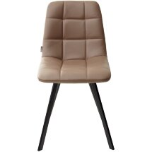 Стул CHILLI SQUARE HK017-31 серо-коричневый, PU/ черный каркас М-City