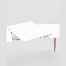 Стол Stool Group обеденный Берген белый раскладной 120 (180)*80