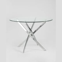 Стол Stool Group Hydra D100, хромированные ножки, столешница закаленное стекло