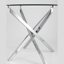 Стол Stool Group Hydra D100, хромированные ножки, столешница закаленное стекло