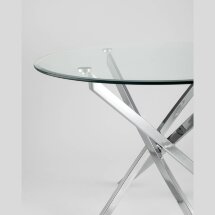 Стол Stool Group Hydra D100, хромированные ножки, столешница закаленное стекло