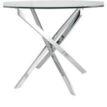 Стол Stool Group Hydra D100, хромированные ножки, столешница закаленное стекло