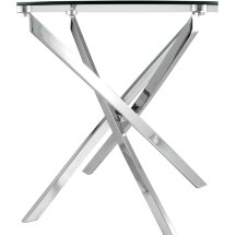 Стол Stool Group Hydra D100, хромированные ножки, столешница закаленное стекло