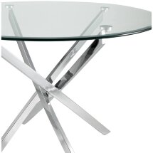 Стол Stool Group Hydra D100, хромированные ножки, столешница закаленное стекло