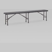 Скамейка складная пластиковая Stool Group Кейт 180 коричневая, стальной каркас, сиденье пластик, полиэтилен высокой плотности (HDPE)