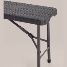 Скамейка складная пластиковая Stool Group Кейт 180 коричневая, стальной каркас, сиденье пластик, полиэтилен высокой плотности (HDPE)