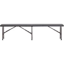 Скамейка складная пластиковая Stool Group Кейт 180 коричневая, стальной каркас, сиденье пластик, полиэтилен высокой плотности (HDPE)