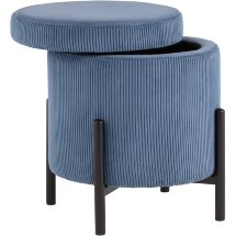 Пуф Stool Group Дали с ящиком велюр бледно-синий