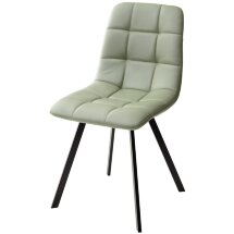 Стул CHILLI SQUARE HK017-15 серо-зеленый, PU/ черный каркас М-City