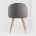 Стул Stool Group Лион серый, сиденье и спинка из серого велюра, каркас из оцинкованного металла с принтом под нат