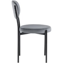 Стул Stool Group для кухни Бриф велюр серый ножки металл