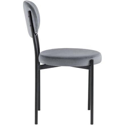 Стул Stool Group для кухни Бриф велюр серый ножки металл 