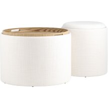Пуф-столик Stool Group Хюгге S рогожка белый