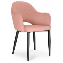 Стул на металлокаркасе Vener coral / black