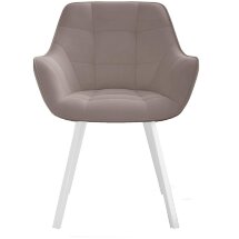 Стул DikLine 252 М поворотный, B5 LATTE, ножки белые