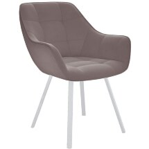 Стул DikLine 252 М поворотный, B5 LATTE, ножки белые