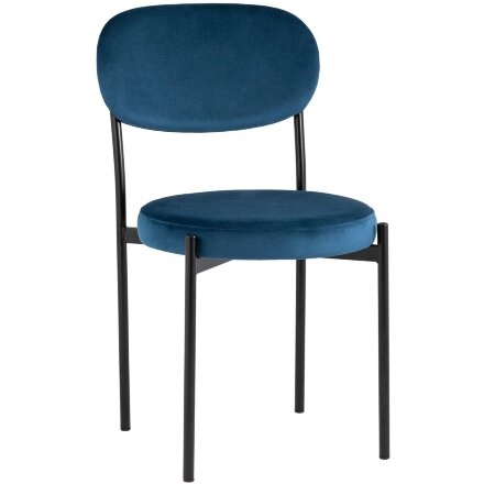Стул Stool Group для кухни Бриф велюр синий ножки металл 