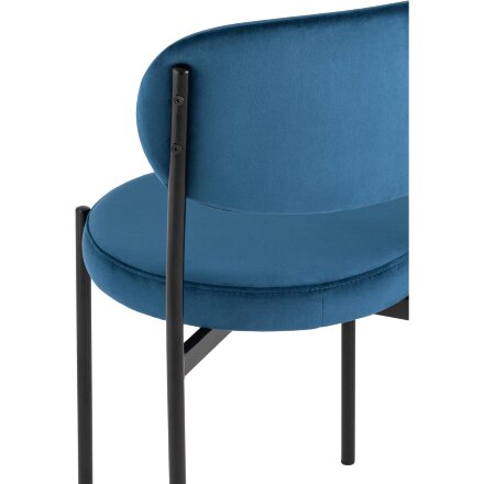 Стул Stool Group для кухни Бриф велюр синий ножки металл 