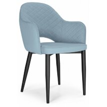 Стул на металлокаркасе Vener light blue / black