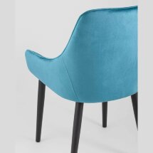 Стул Stool Group Диана велюр бирюзовый, металлический каркас