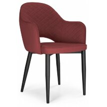 Стул на металлокаркасе Vener wine red / black