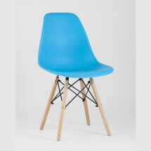 Стул Stool Group DSW бирюзовый, литой полипропилен, стальной каркас, массив бука, 4 шт.
