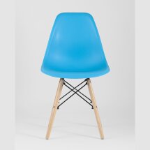 Стул Stool Group DSW бирюзовый, литой полипропилен, стальной каркас, массив бука, 4 шт.