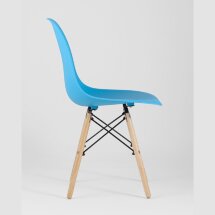 Стул Stool Group DSW бирюзовый, литой полипропилен, стальной каркас, массив бука, 4 шт.