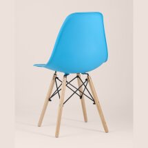 Стул Stool Group DSW бирюзовый, литой полипропилен, стальной каркас, массив бука, 4 шт.
