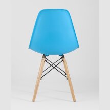 Стул Stool Group DSW бирюзовый, литой полипропилен, стальной каркас, массив бука, 4 шт.