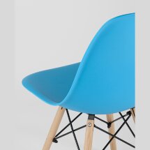 Стул Stool Group DSW бирюзовый, литой полипропилен, стальной каркас, массив бука, 4 шт.