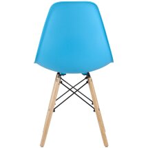Стул Stool Group DSW бирюзовый, литой полипропилен, стальной каркас, массив бука, 4 шт.