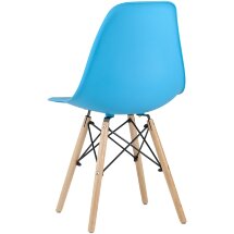 Стул Stool Group DSW бирюзовый, литой полипропилен, стальной каркас, массив бука, 4 шт.