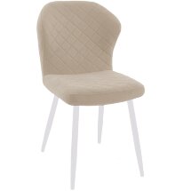 Стул DikLine 239М B03 BEIGE, ножки белые