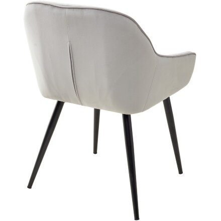 Стул BREEZE BLUVEL-03 LIGHT GREY, велюр / черный каркас М-City 