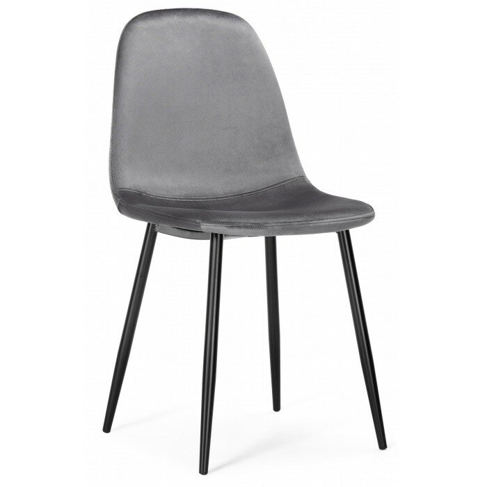 Стул на металлокаркасе Lilu dark grey / black Стул на металлокаркасе Lilu dark grey / black