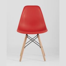 Стул Stool Group DSW красный, литой полипропилен, стальной каркас, массив бука, 4 шт.