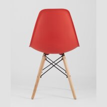 Стул Stool Group DSW красный, литой полипропилен, стальной каркас, массив бука, 4 шт.