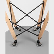 Стул Stool Group DSW красный, литой полипропилен, стальной каркас, массив бука, 4 шт.