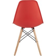 Стул Stool Group DSW красный, литой полипропилен, стальной каркас, массив бука, 4 шт.