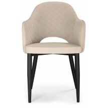 Стул на металлокаркасе Vener black / beige