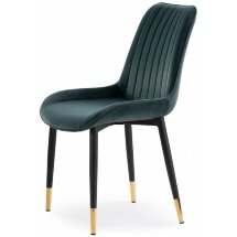 Стул на металлокаркасе Seda-1 green / black / gold