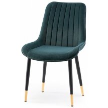 Стул на металлокаркасе Seda-1 green / black / gold