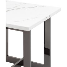 Журнальный столик Stool Group Нэйтан 61*61 белый мрамор сталь темный хром