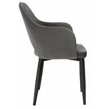 Стул на металлокаркасе Vener dark gray / black