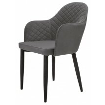 Стул на металлокаркасе Vener dark gray / black