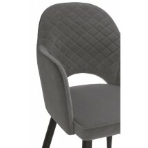 Стул на металлокаркасе Vener dark gray / black