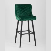 Стул барный Stool Group Ститч велюр изумрудный, обивка из мебельной велюровой ткани