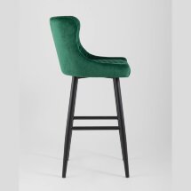 Стул барный Stool Group Ститч велюр изумрудный, обивка из мебельной велюровой ткани